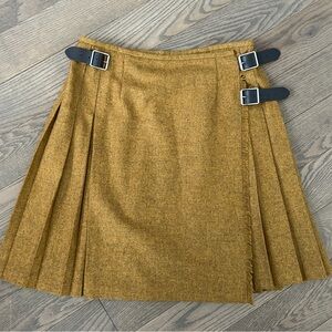 Vintage O’Neil of Dublin Wool-Blend Kilt in Mustard
